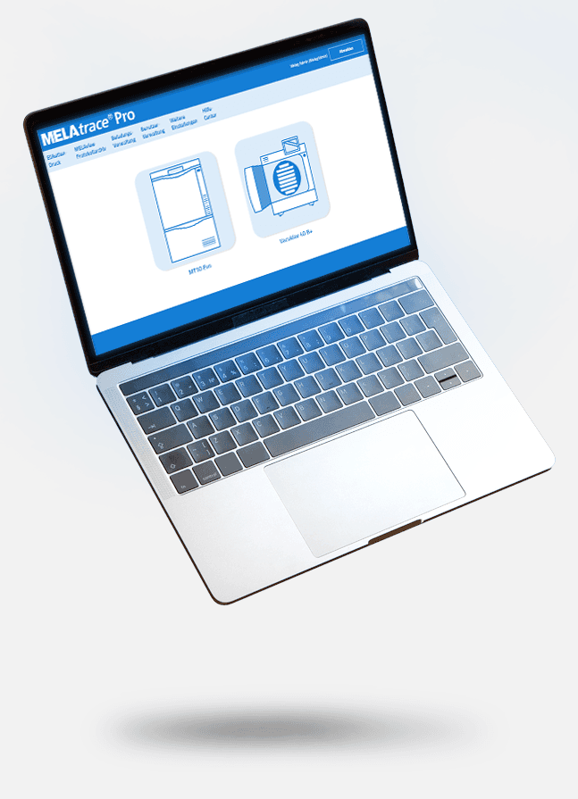 MELAtrace auf Laptop